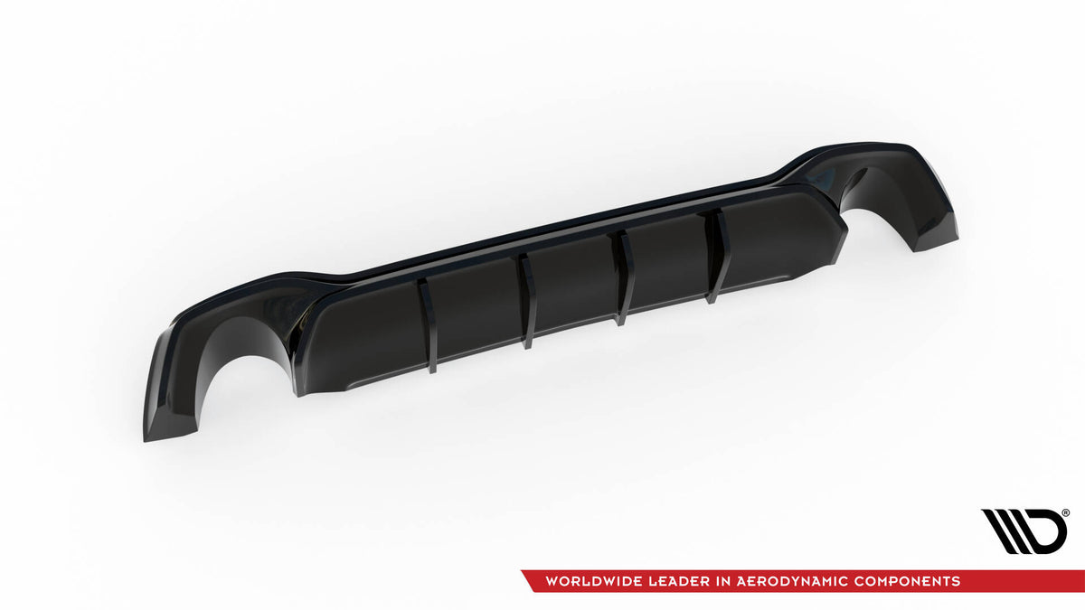 Diffusor Heck Ansatz V.2 passend für Ford Focus Kombi ST Mk4 schwarz Hochglanz – Ansicht 7