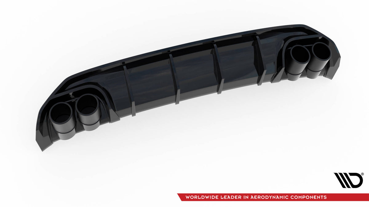 Diffusor Heck Ansatz + Endrohre passend für Audi A3 S-Line Sportback 8Y – Ansicht 7