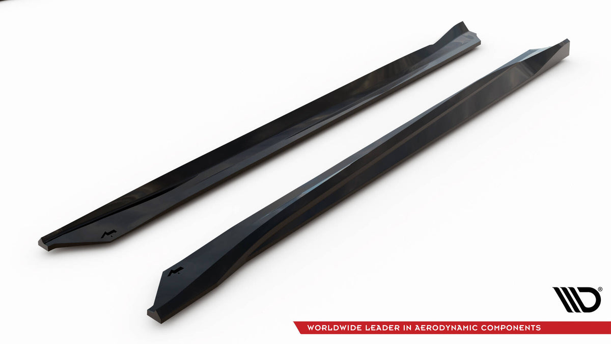 Street+ Seitenschweller Leisten V.2 passend für Chevrolet Camaro SS Mk6 Facelift schwarz Hochglanz – Ansicht 6