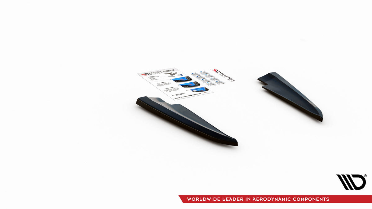 Heck Ansatz Flaps Diffusor passend für Maserati Ghibli Mk3 schwarz Hochglanz – Ansicht 4