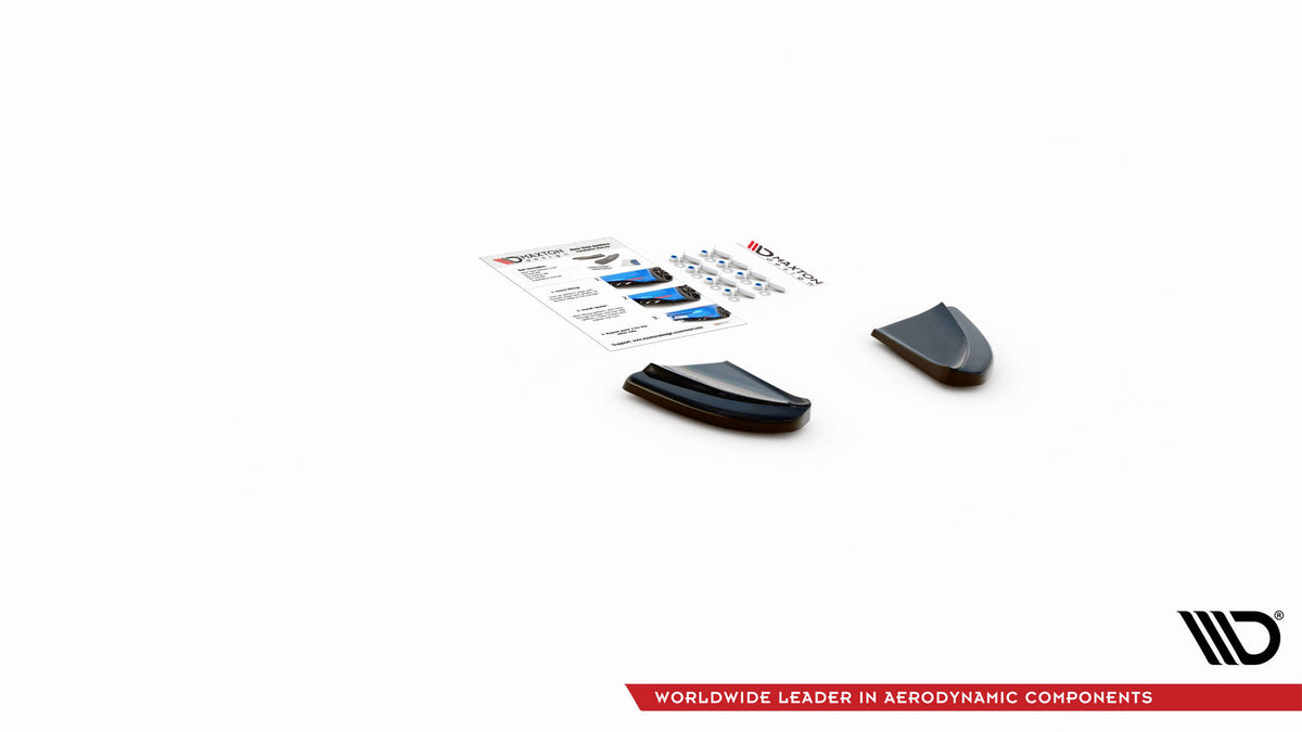 Heck Ansatz Flaps Diffusor passend für Abarth 595 Mk1 Facelift schwarz Hochglanz – Ansicht 4