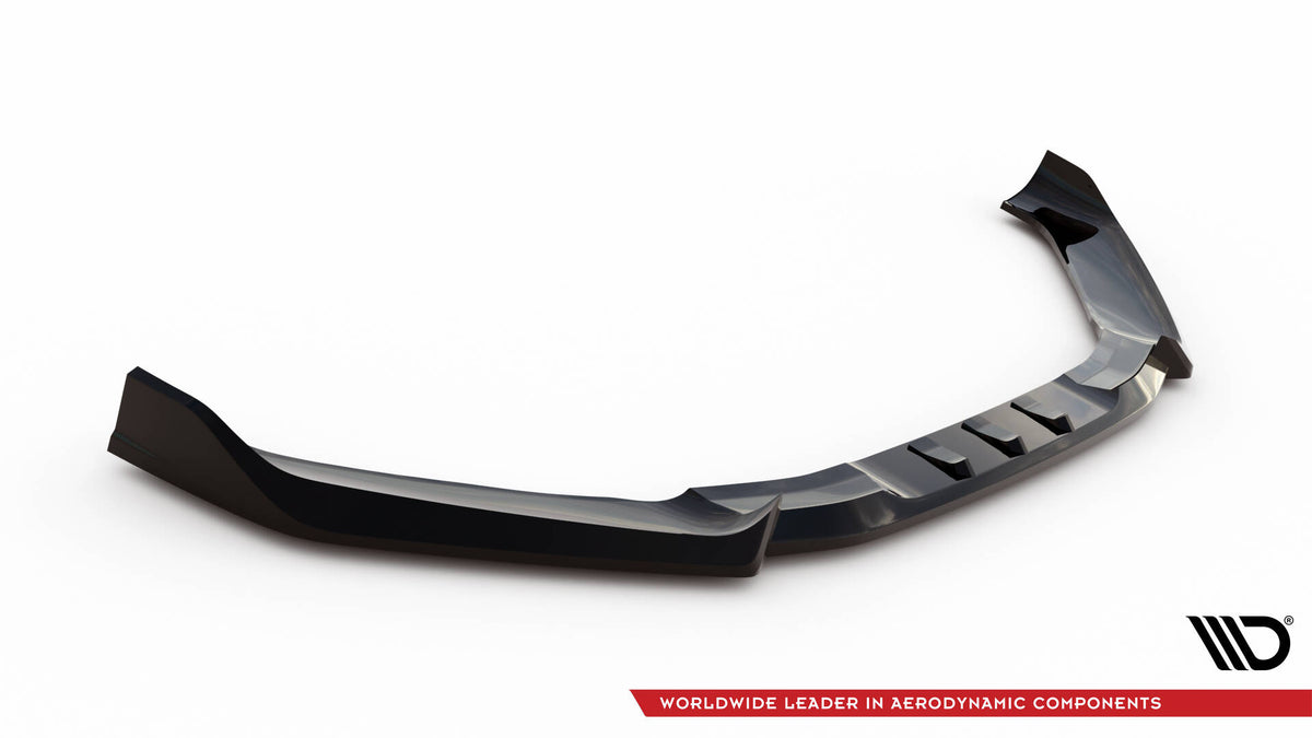 Street+ Spoilerlippe Front Ansatz V.2 passend für Hyundai Veloster N Mk2 schwarz Hochglanz – Ansicht 5