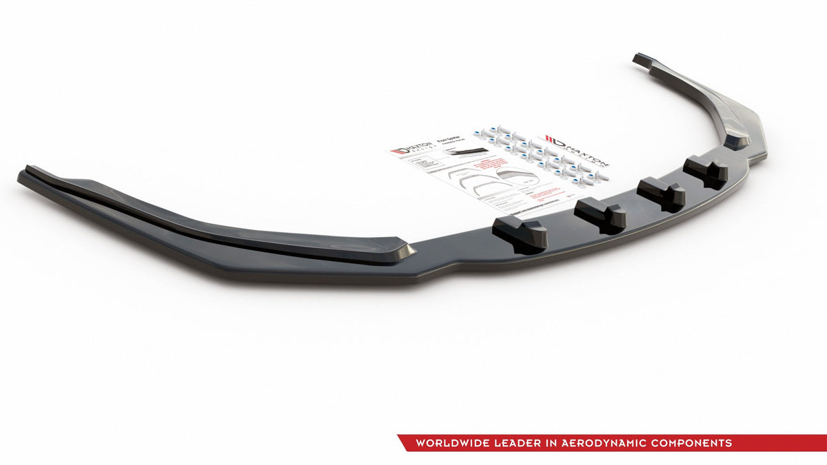 Street+ Spoilerlippe Front Ansatz V.1 passend für Toyota Corolla XII Touring Sports/ Hatchback schwarz Hochglanz – Ansicht 10