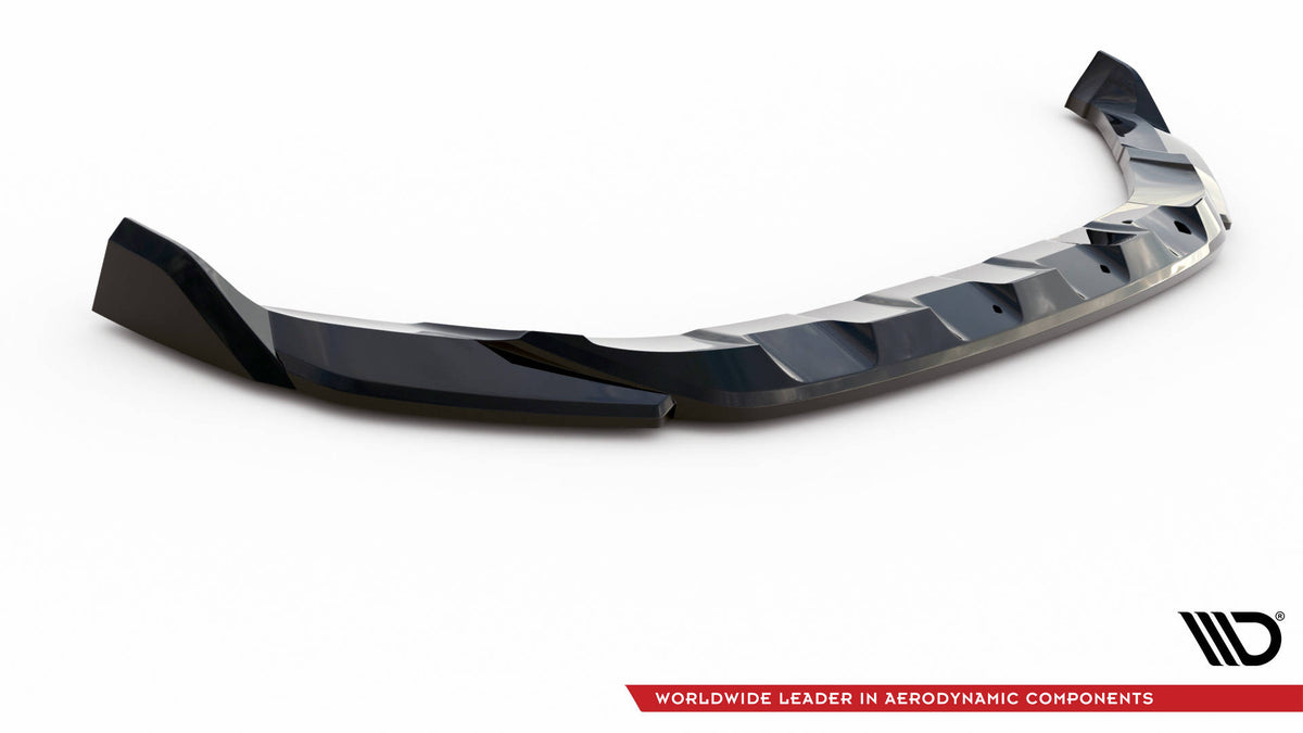 Street+ Spoilerlippe Front Ansatz V.2 passend für VW T-Roc R / R-Line Mk1 Facelift schwarz Hochglanz – Ansicht 5