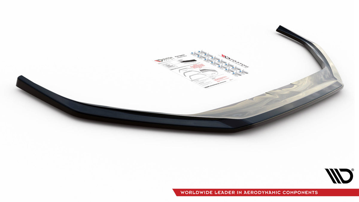 Street+ Spoilerlippe Front Ansatz V.2 passend für Peugeot 508 GT Mk1 Facelift schwarz Hochglanz – Ansicht 5