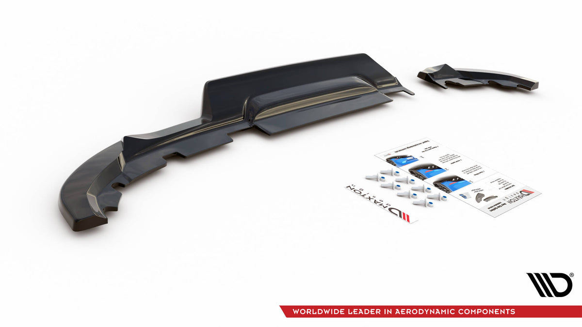 Street+ Mittlerer Diffusor RACE passend für Renault Clio Mk5 schwarz Hochglanz – Ansicht 6