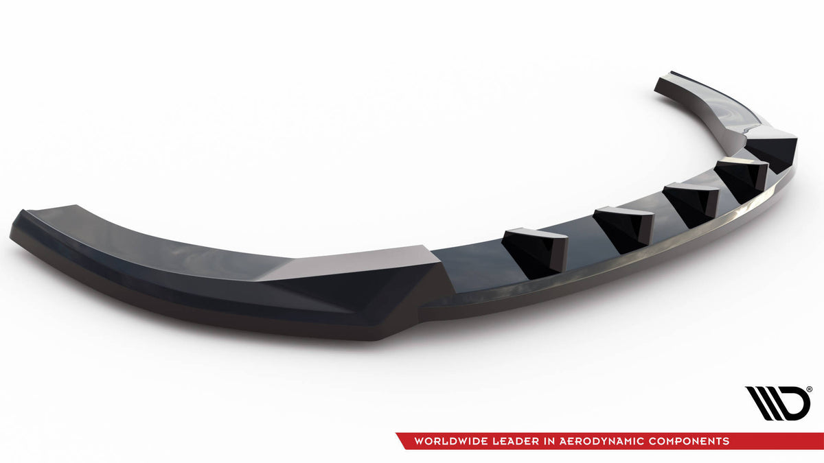 Street+ Spoilerlippe Front Ansatz V.2 passend für VW Multivan Long T7 schwarz Hochglanz – Ansicht 5
