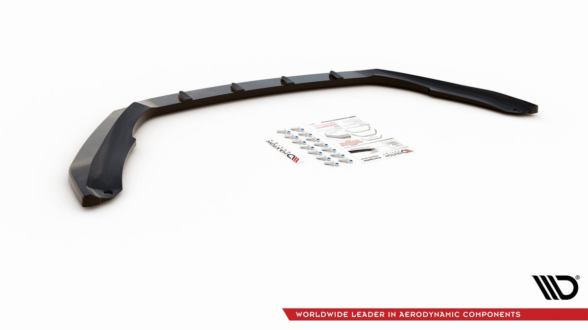 Street+ Spoilerlippe Front Ansatz V.3 passend für Skoda Octavia RS Mk3 Facelift schwarz Hochglanz – Ansicht 6
