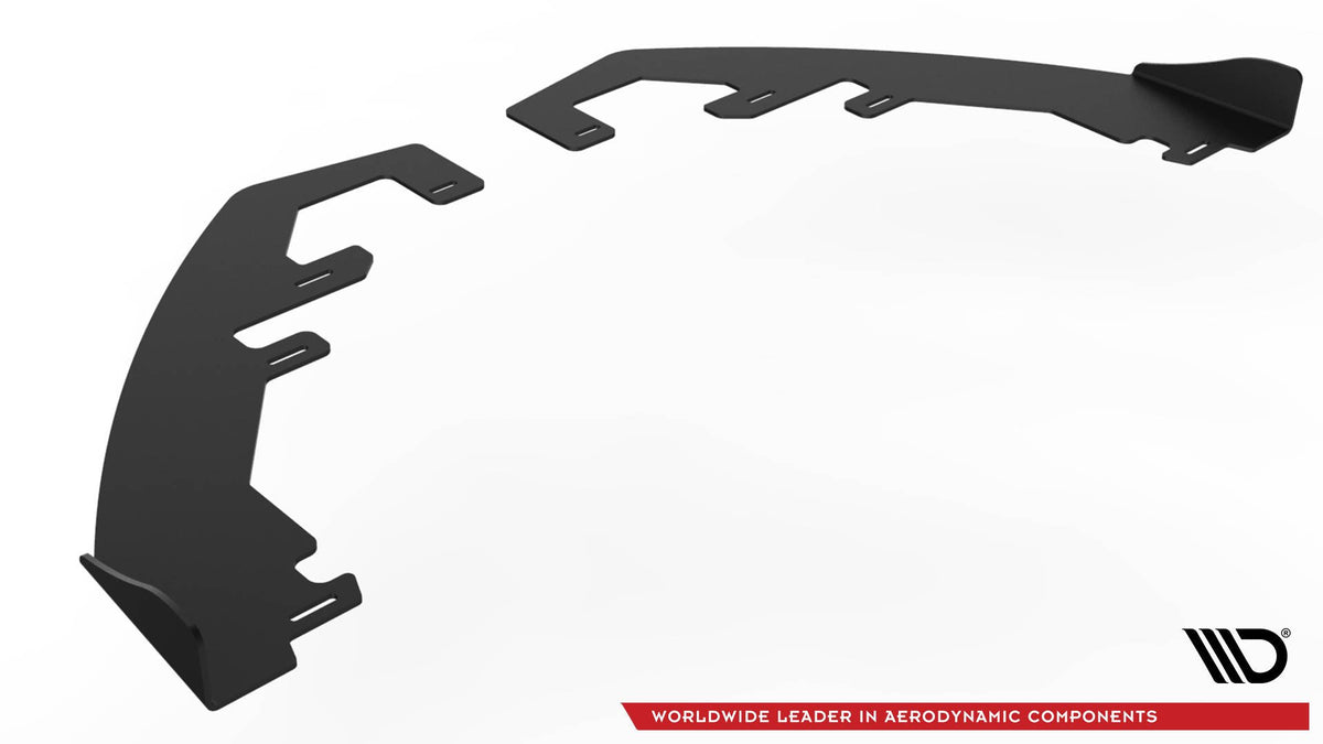 Front Stoßstangen Racing Flaps passend passend für Ford Fiesta Mk8 ST / ST-Line schwarz Hochglanz – Ansicht 6