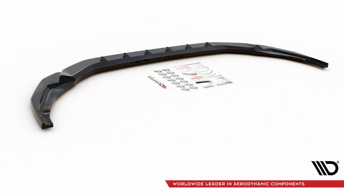 Street+ Spoilerlippe Front Ansatz V.4 passend für Audi S3 / A3 S-Line 8Y schwarz Hochglanz – Ansicht 6