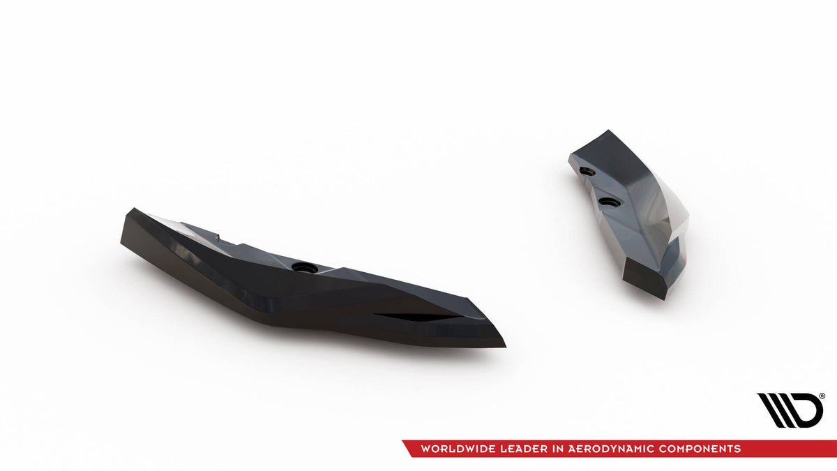Heck Ansatz Flaps Diffusor V.5 passend für BMW M135i F70 schwarz Hochglanz – Ansicht 6