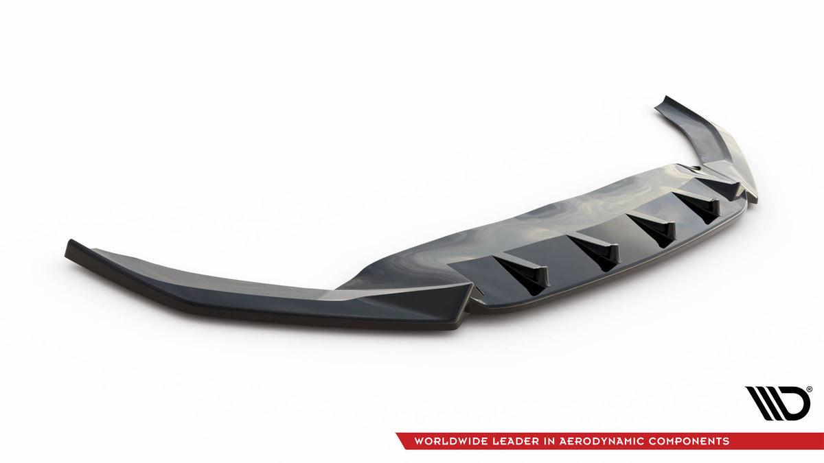 Street+ Spoilerlippe Front Ansatz V.1 passend für VW Passat R-Line B8 Facelift schwarz Hochglanz – Ansicht 5