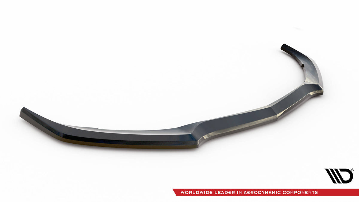 Street+ Spoilerlippe Front Ansatz V.1 passend für Mercedes-AMG C63 Limousine / Kombi W205 Facelift schwarz Hochglanz – Ansicht 5