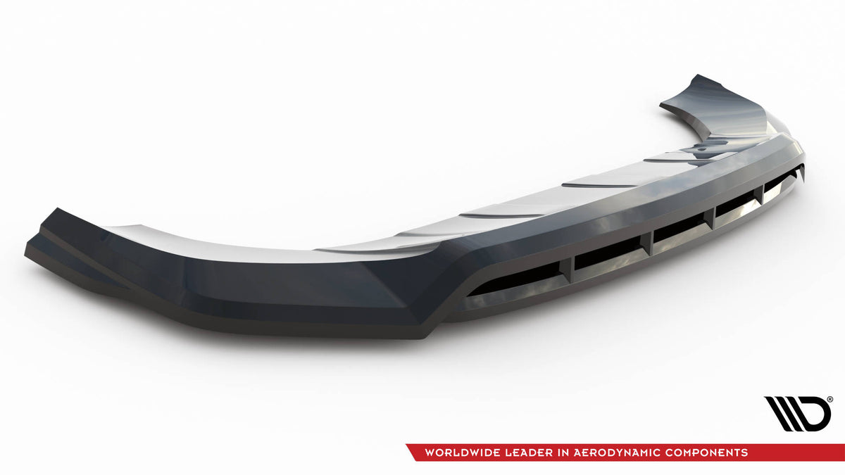 Street+ Spoilerlippe Front Ansatz passend für Porsche Cayenne Sport Design SUV / Coupe Mk3 schwarz Hochglanz – Ansicht 5