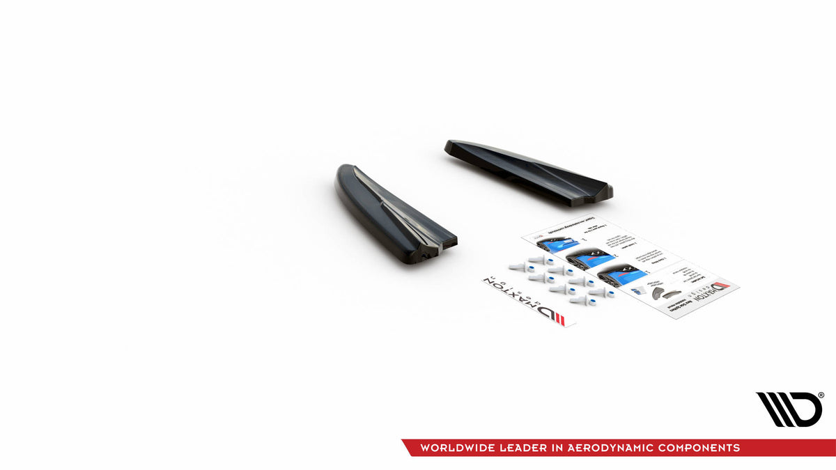 Heck Ansatz Flaps Diffusor passend für Volvo V40 schwarz Hochglanz – Ansicht 5