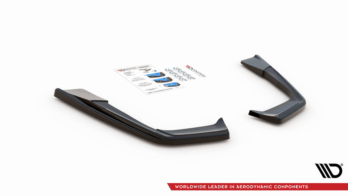 Heck Ansatz Flaps Diffusor passend für Mercedes-AMG C 63 AMG Coupe AMG Aero Pack C205 Facelift schwarz Hochglanz – Ansicht 4