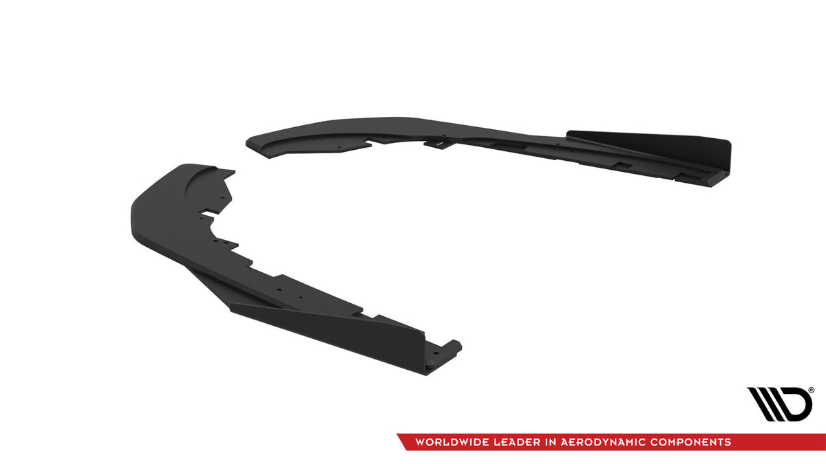 Street Pro Heck Ansatz Flaps Diffusor + Flaps passend für Kia Stinger GT / GT-Line  Mk1 schwarz Hochglanz – Ansicht 6