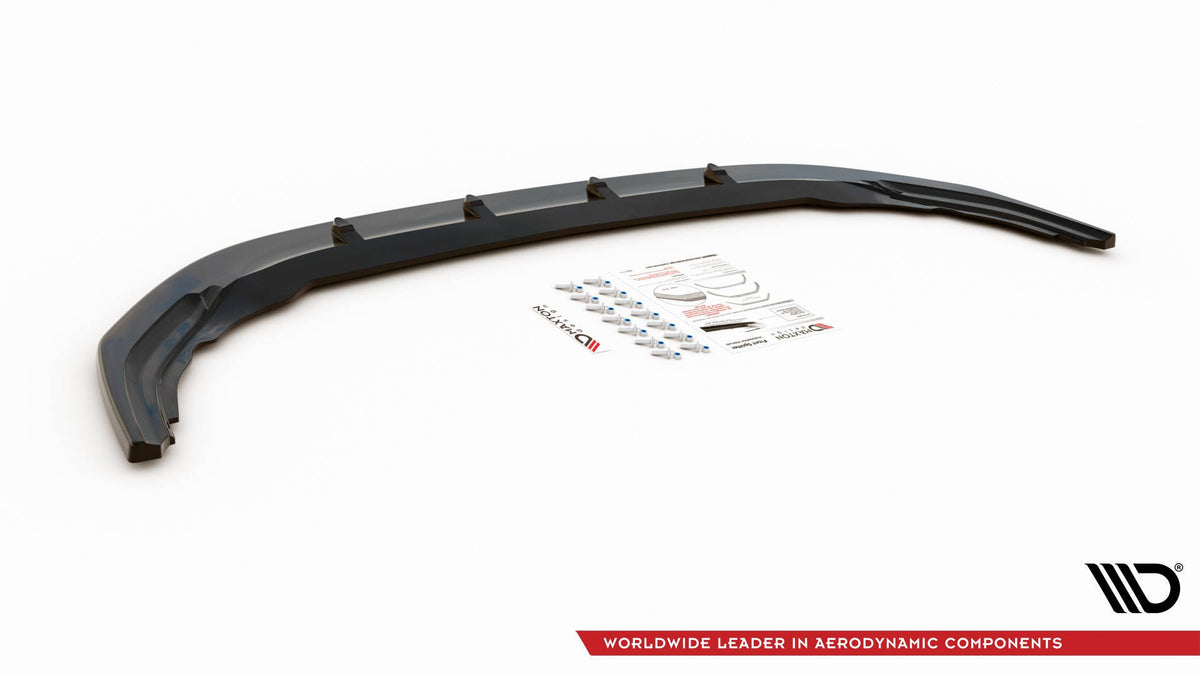 Street+ Spoilerlippe Front Ansatz V.1 passend für VW Golf R Hatchback / Variant  Mk8 schwarz Hochglanz – Ansicht 7