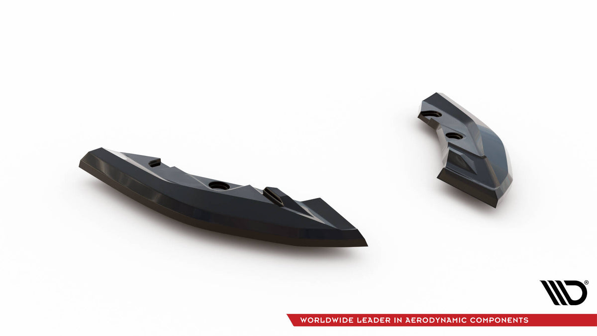Heck Ansatz Flaps Diffusor V.1 passend für BMW 1er M-Paket F70 schwarz Hochglanz – Ansicht 5