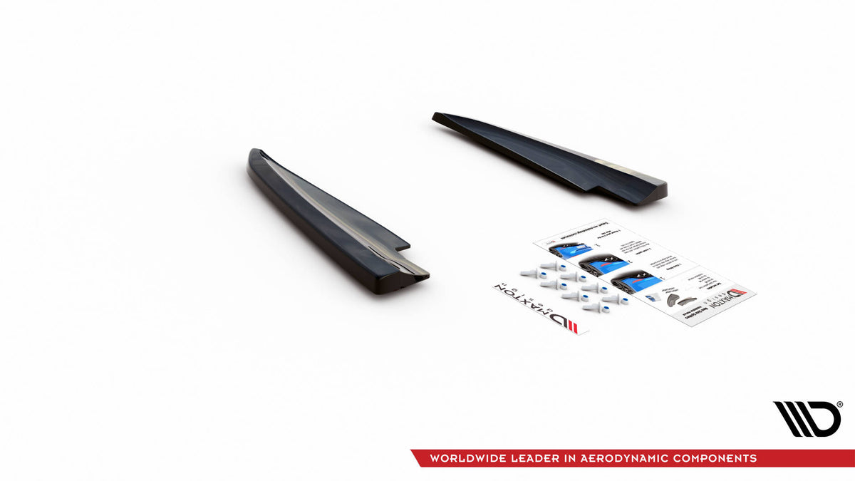 Heck Ansatz Flaps Diffusor passend für Maserati Ghibli Mk3 schwarz Hochglanz – Ansicht 5