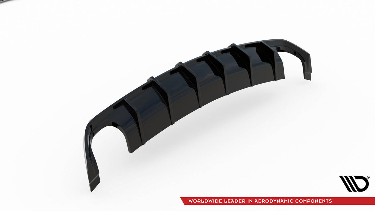 Diffusor Heck Ansatz V.1 passend für VW Scirocco R Mk3 schwarz Hochglanz – Ansicht 6