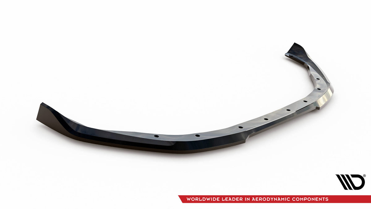 Street+ Spoilerlippe Front Ansatz V.1 passend für Renault Clio R.S. Line Mk5 schwarz Hochglanz – Ansicht 5