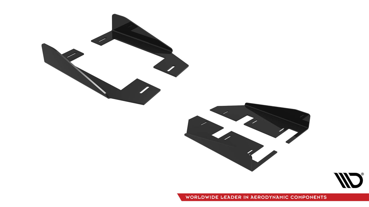 Seitenschweller Flaps passend für Mercedes-Benz A AMG-Line W176 Facelift schwarz Hochglanz – Ansicht 5