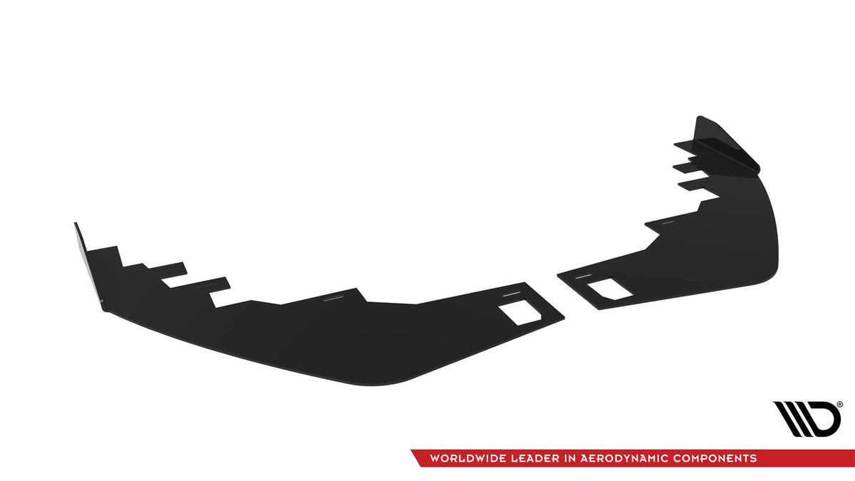 Front Stoßstange Flaps passend für Mercedes-Benz A AMG-Line W176 Facelift schwarz Hochglanz – Ansicht 5