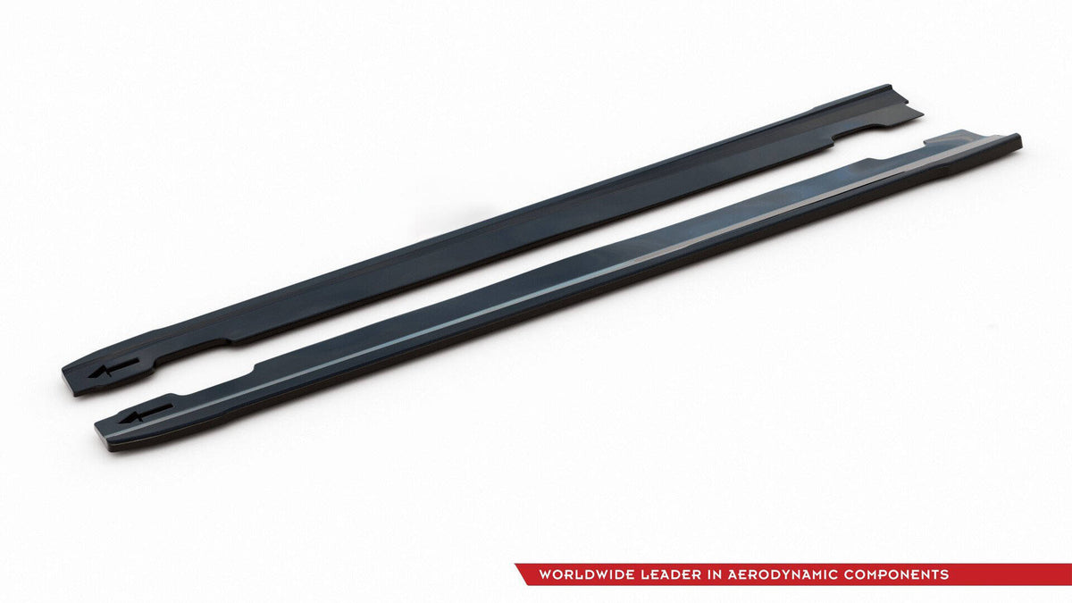 Street+ Seitenschweller Leisten passend für V.4 Hyundai I30 N / N-Line Hatchback / Fastback Mk3 / Mk3 Facelift schwarz Hochglanz – Ansicht 5