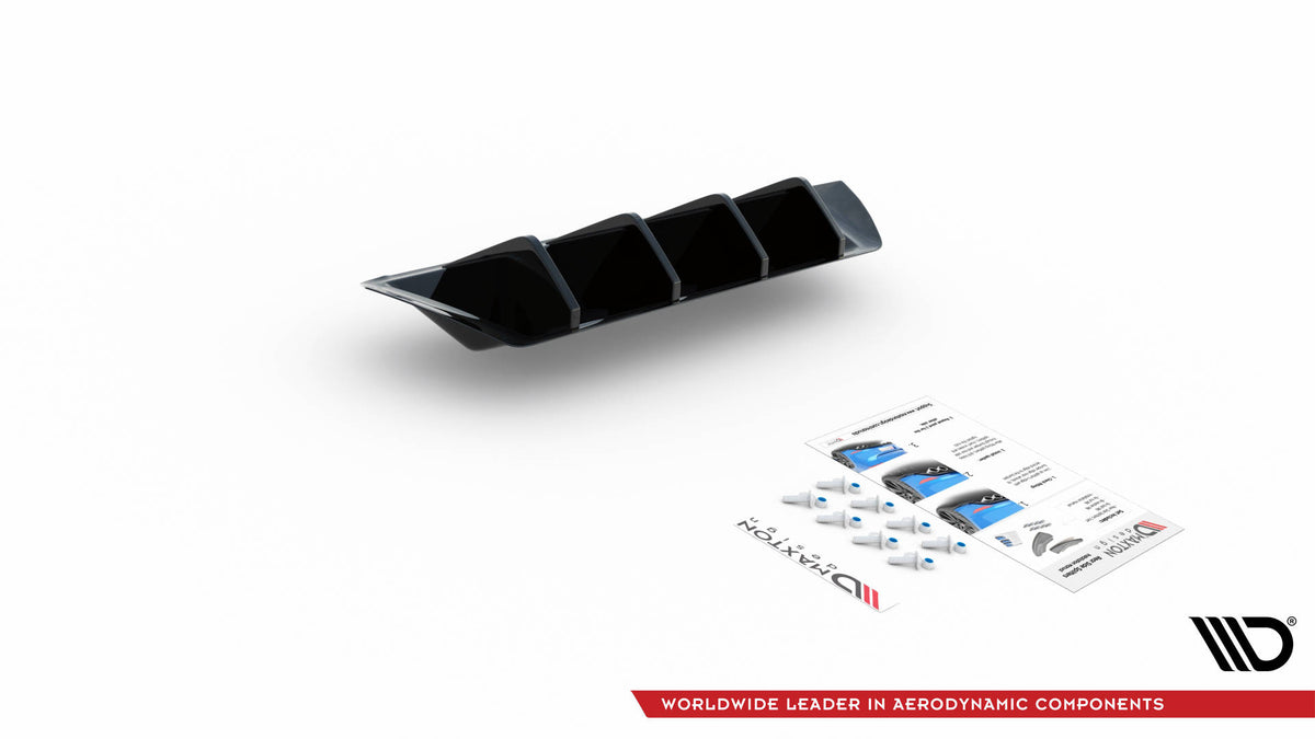Diffusor Heck Ansatz passend für Seat Ibiza FR Mk5 schwarz Hochglanz – Ansicht 7