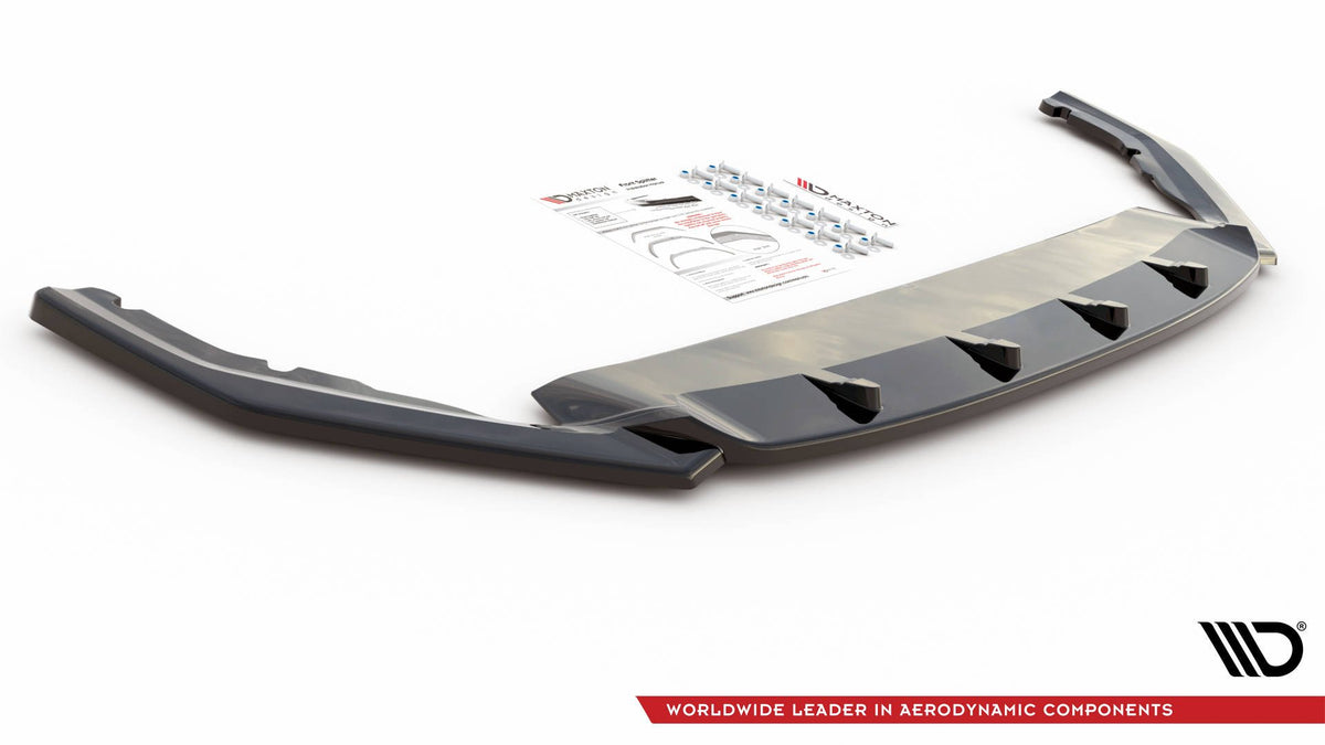 Street+ Spoilerlippe Front Ansatz V.3 passend für Skoda Octavia RS Mk4 schwarz Hochglanz – Ansicht 6