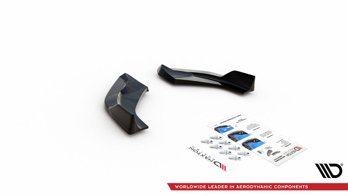 Heck Ansatz Flaps Diffusor V.3 passend für Hyundai I30 N Hatchback Mk3 Facelift schwarz Hochglanz – Ansicht 6