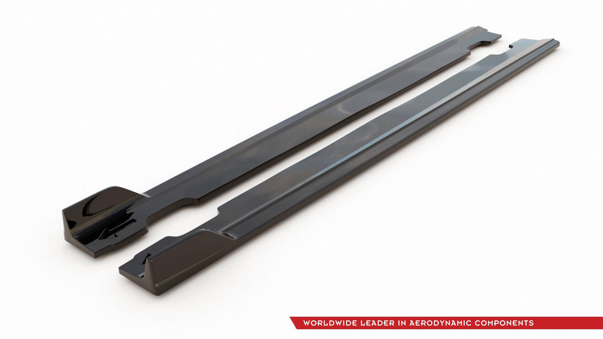 Street+ Seitenschweller Leisten passend für V.5 Hyundai I30 N / N-Line Hatchback / Fastback Mk3 / Mk3 Facelift schwarz Hochglanz – Ansicht 6