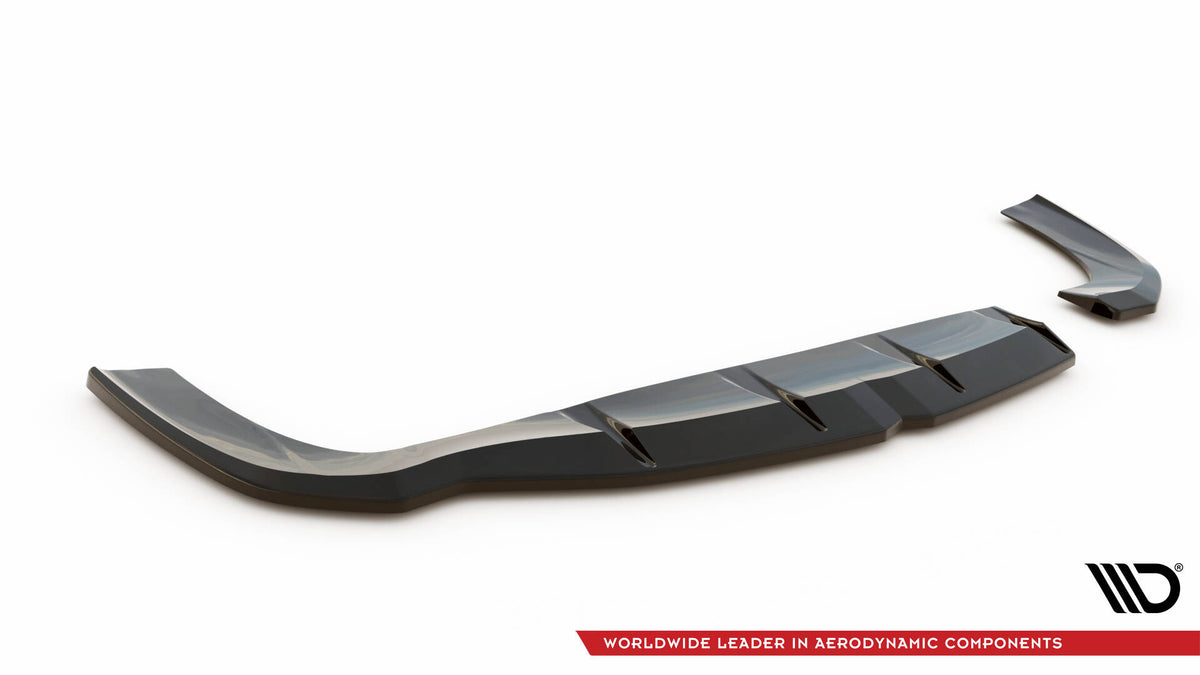 Heck Ansatz Flaps Diffusor passend für Hyundai I30 Fastback N-Line Mk3 Facelift schwarz Hochglanz – Ansicht 6