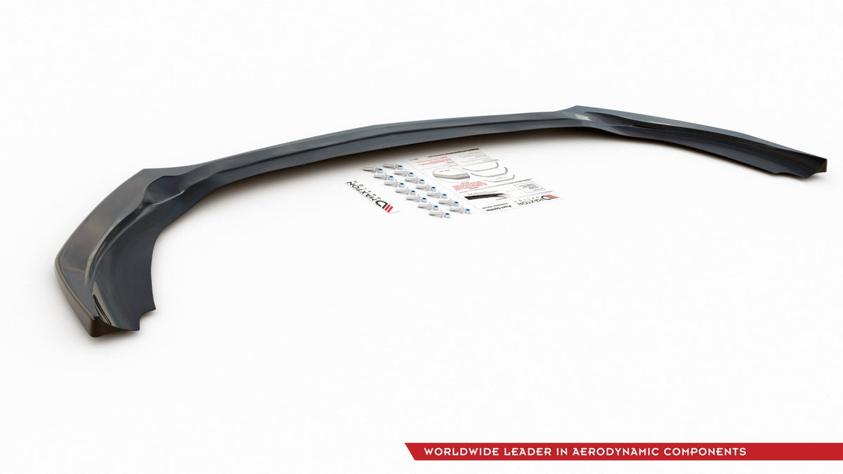 Street+ Spoilerlippe Front Ansatz V.2 passend für Mercedes A35 AMG Aero W177  schwarz Hochglanz – Ansicht 6