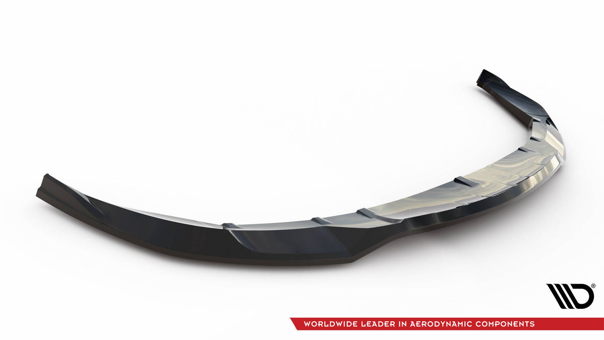 Street+ Spoilerlippe Front Ansatz passend für Porsche Taycan Cross Turismo 4S schwarz Hochglanz – Ansicht 5