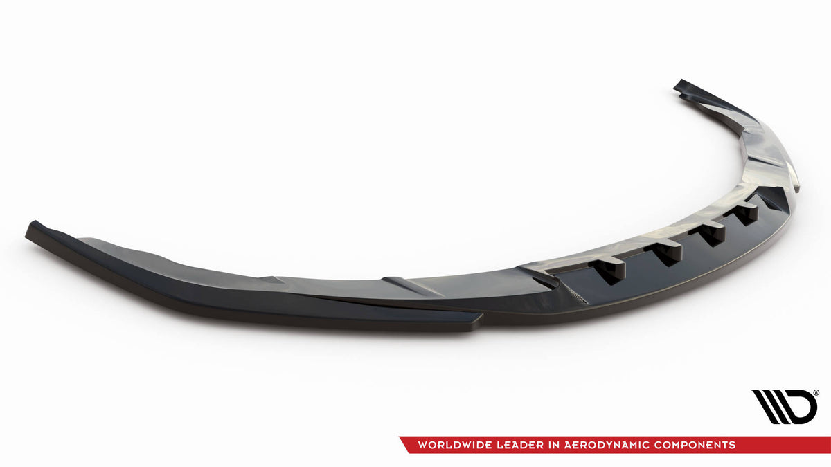 Street+ Spoilerlippe Front Ansatz V.2 passend für Porsche Panamera Turbo Sport Design Package 970 schwarz Hochglanz – Ansicht 5
