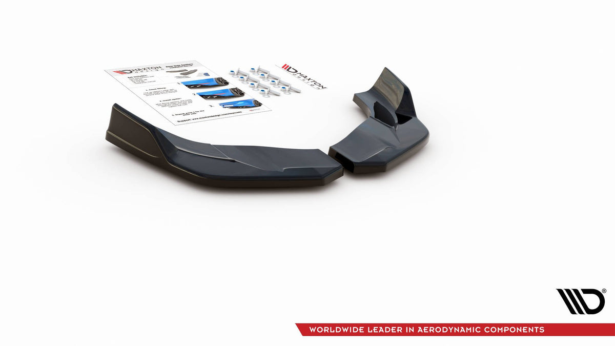 Heck Ansatz Flaps Diffusor V.4 passend für Hyundai I30 N Mk3 Hatchback schwarz Hochglanz – Ansicht 8