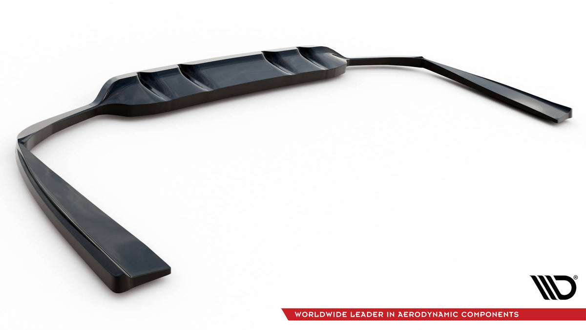 Street+ Mittlerer Diffusor RACE passend für Mercedes-Benz C AMG-Line W205 Facelift schwarz Hochglanz – Ansicht 8