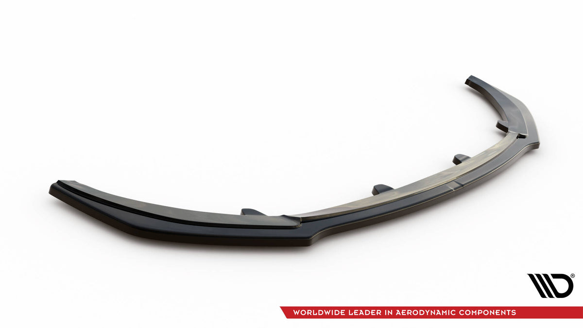 Street+ Spoilerlippe Front Ansatz V.1 passend für Kia Stinger GT / GT-Line / Standard Mk1 schwarz Hochglanz – Ansicht 6