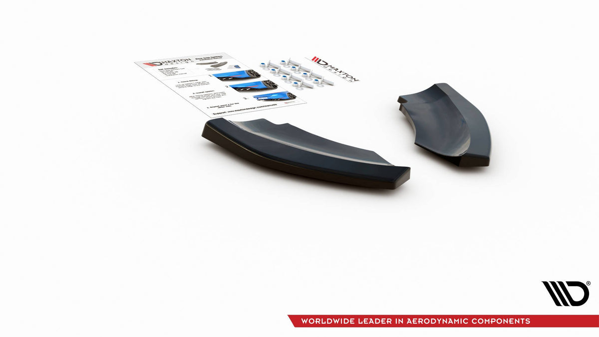 Heck Ansatz Flaps Diffusor passend für Mini Countryman Mk2 F60 JCW schwarz Hochglanz – Ansicht 6