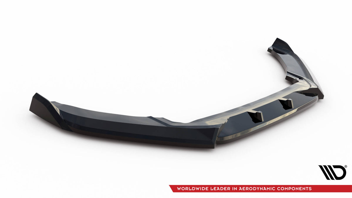 Street+ Spoilerlippe Front Ansatz V.2 passend für VW Scirocco Mk3 Facelift schwarz Hochglanz – Ansicht 5