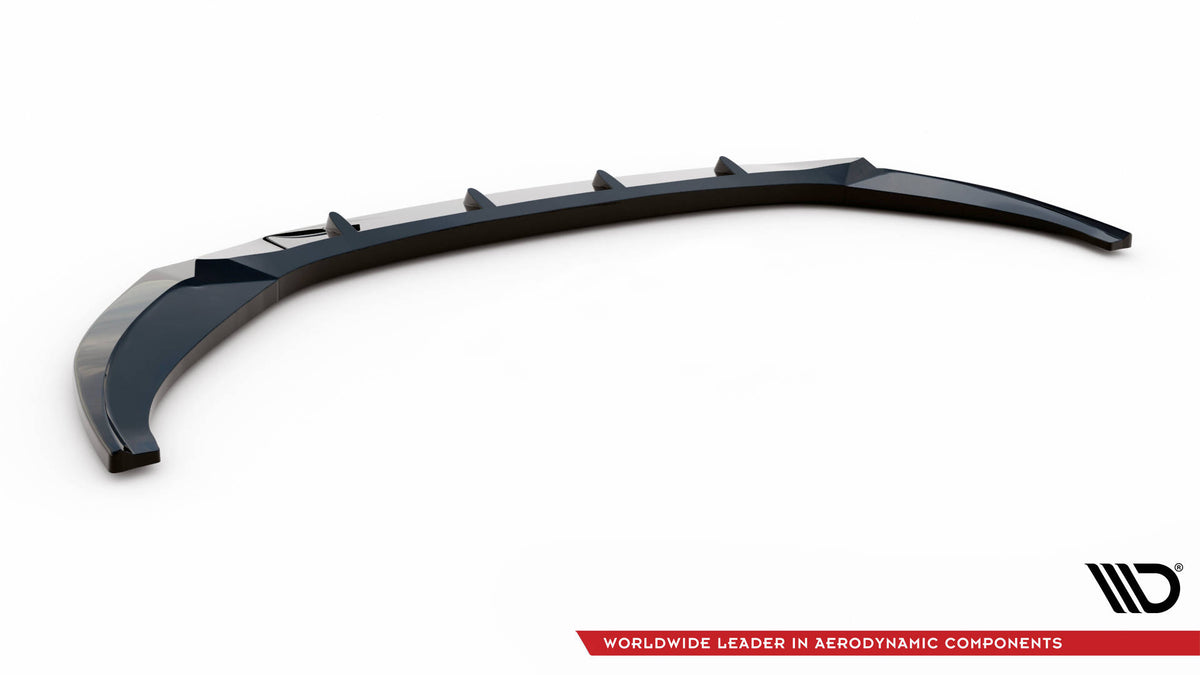 Street+ Spoilerlippe Front Ansatz V.1 passend für Audi A6 C8 schwarz Hochglanz – Ansicht 6