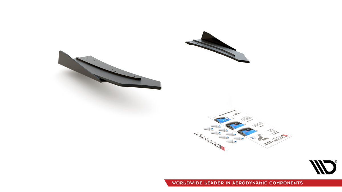 Street Pro Heck Ansatz Flaps Diffusor + Flaps passend für Mercedes-AMG C43 Coupe C205 schwarz Hochglanz – Ansicht 6