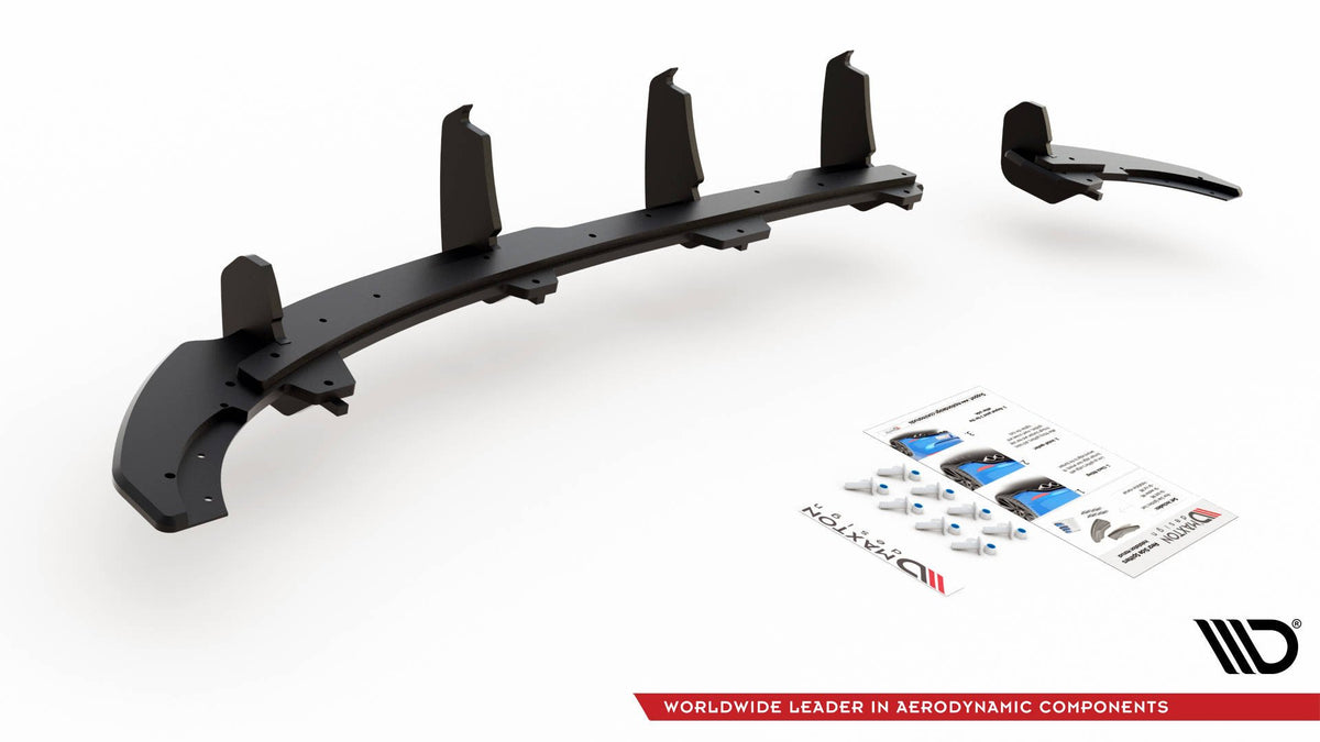 Robuste Racing Diffusor Heck Ansatz passend für VW Polo GTI Mk6 – Ansicht 7