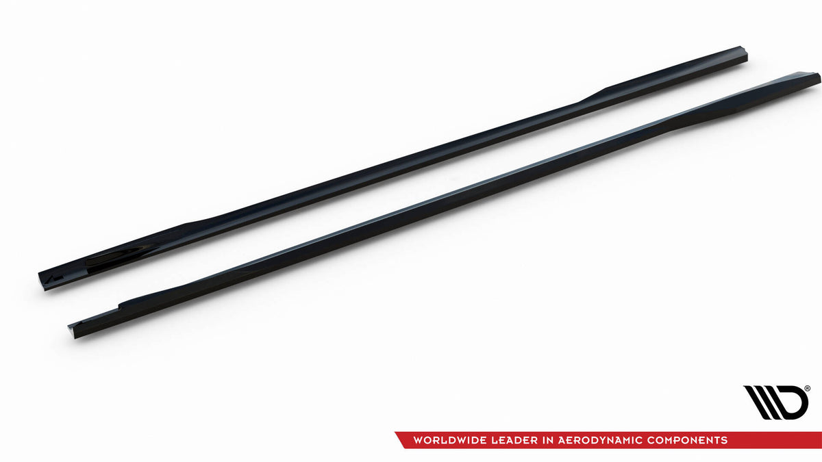 Street+ Seitenschweller Leisten passend für BMW 4er Coupe / Cabrio G22 / G23 schwarz Hochglanz – Ansicht 5