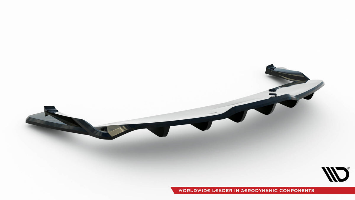 Street+ Mittlerer Diffusor RACE V.2 passend für Tesla Model S Plaid Mk1 Facelift schwarz Hochglanz – Ansicht 8