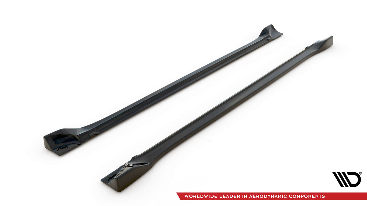 Street+ Seitenschweller Leisten passend für Dodge Challenger SRT Hellcat Widebody Mk3 schwarz Hochglanz – Ansicht 5