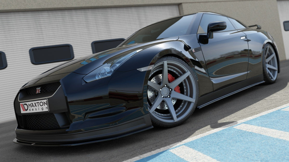 Street+ Seitenschweller Leisten passend für NISSAN GT-R vor Facelift COUPE (R35-SERIES) schwarz Hochglanz – Ansicht 4