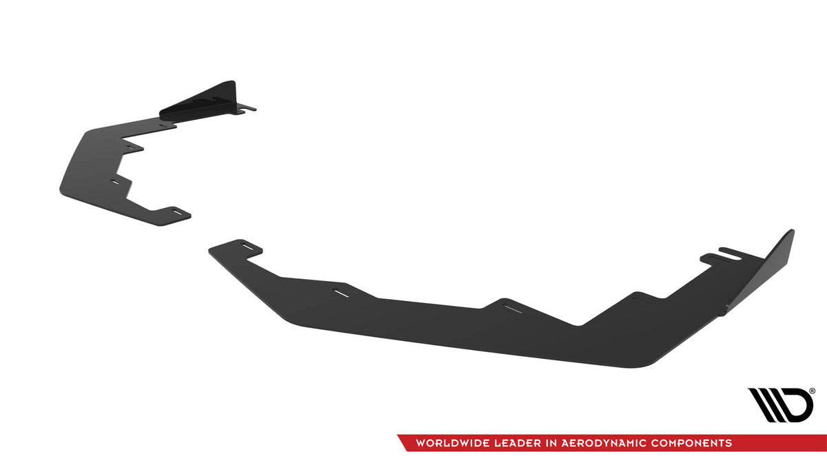 Front Stoßstange Flaps passend für Subaru WRX STI Mk1 Facelift schwarz Hochglanz – Ansicht 6